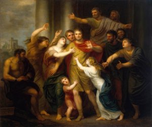 Regulus Returning to Carthage by Andries Cornelis Lens Oil Painting