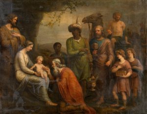The Adoration of the Magi by Andries Cornelis Lens Oil Painting