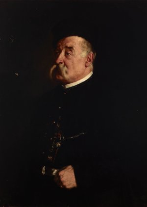 Portrait of Adam Wylezynski by Andrzej Bronislaw Grabowski Oil Painting
