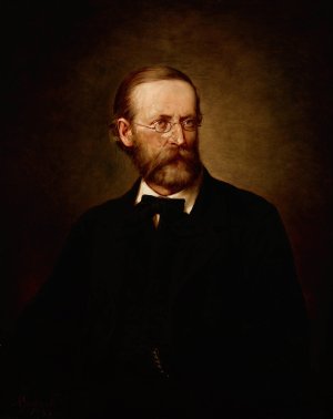 Portrait of Jozef Szujski by Andrzej Bronislaw Grabowski Oil Painting
