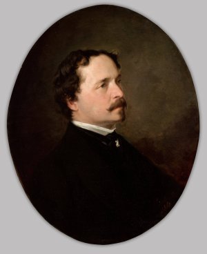 Portrait of Kornel Ujejski by Andrzej Bronislaw Grabowski Oil Painting