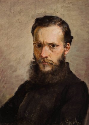 Portrait of Piotr Kozakiewicz by Andrzej Grabowski Oil Painting