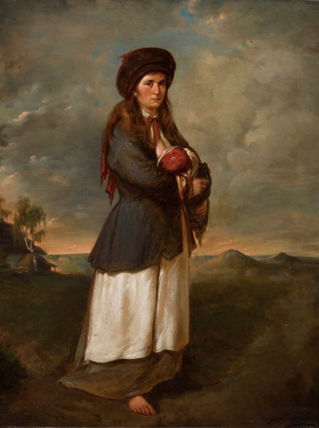 Main Product Photo of Woman with a child against landscape  Painting by Andrzej Grabowski