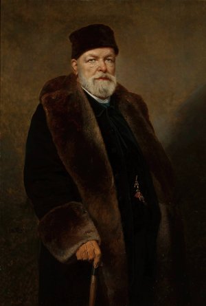 Portrait of Hipolit Swieykowski by Andrzej Mniszech Oil Painting