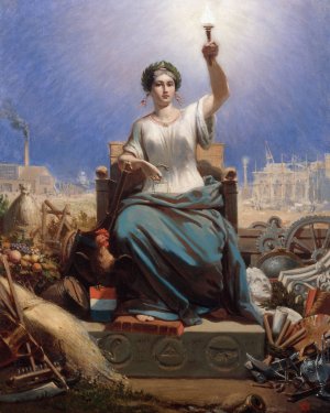 La Republique by Ange-Louis Janet Oil Painting