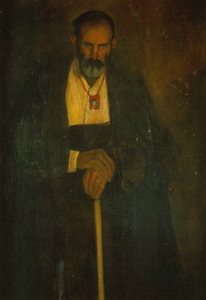 The old man with the Scapular by Angel Zarraga Oil Painting