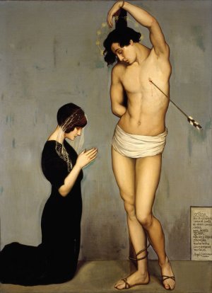 Votive Offering by Angel Zarraga Oil Painting