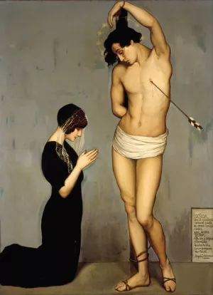 Votive Offering by Angel Zarraga Oil Painting