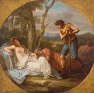 Cimon and Iphigenia by Angelica Kauffmann Oil Painting
