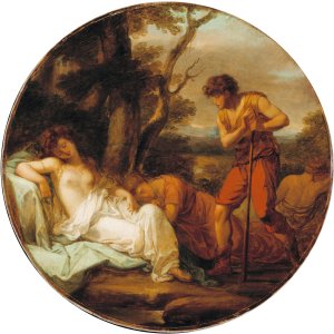 Cymon and Iphigenia by Angelica Kauffmann Oil Painting