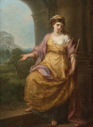 Female Allegory by Angelica Kauffmann Oil Painting