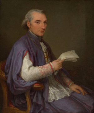 Monsignor Giuseppe Spina by Angelica Kauffmann Oil Painting