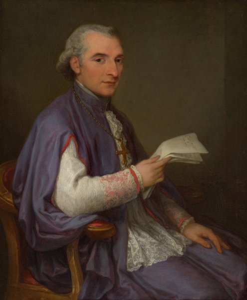Monsignor Giuseppe Spina  by Angelica Kauffmann - Hand-Painted Oil Painting Reproduction