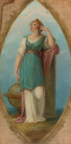 Muse with a globe by Angelica Kauffmann Oil Painting
