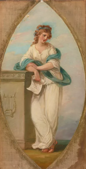 Muse with a scroll Oil painting by Angelica Kauffmann