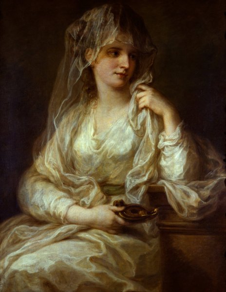 Main Product Photo of Portrait Of A Lady As A Vestal Virgin Painting by Angelica Kauffmann