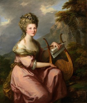 Portrait of Sarah Harrop by Angelica Kauffmann Oil Painting