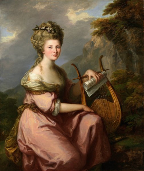 Main Product Photo of Portrait of Sarah Harrop  Painting by Angelica Kauffmann