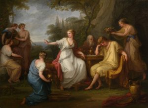 The Sorrow of Telemachus by Angelica Kauffmann Oil Painting