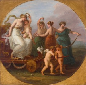 The Triumph of Venus with the Three Graces by Angelica Kauffmann Oil Painting