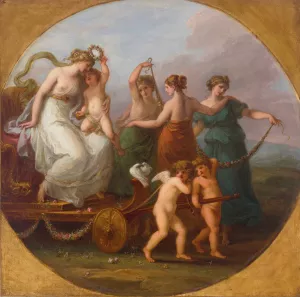 The Triumph of Venus with the Three Graces by Angelica Kauffmann Oil Painting