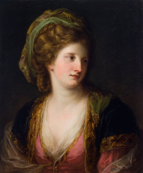 Main Product Photo of Woman in Turkish Dress  Painting by Angelica Kauffmann