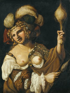 Omphale by Angelo Caroselli Oil Painting