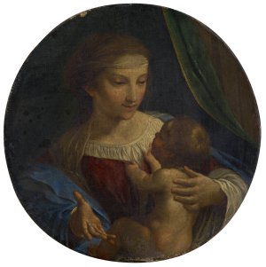 The Virgin with Child by Angelo Caroselli Oil Painting