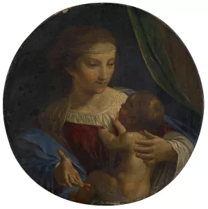 The Virgin with Child by Angelo Caroselli Oil Painting
