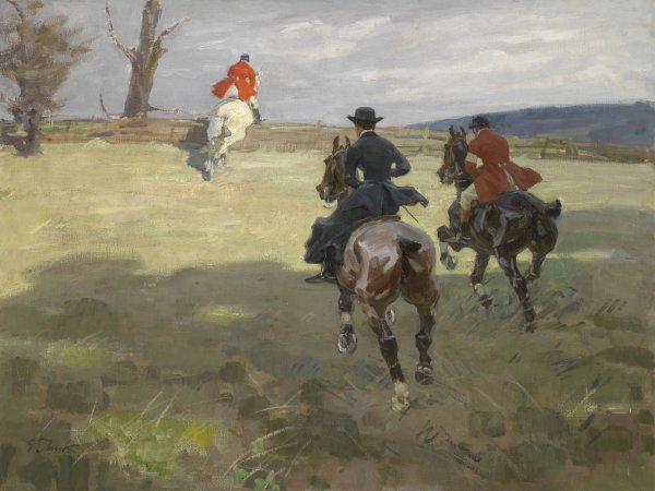 Parforcejagd by Angelo Jank - Hand-Painted Oil Painting Reproduction