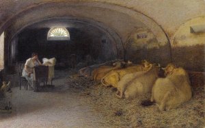 Pax by Angelo Morbelli Oil Painting