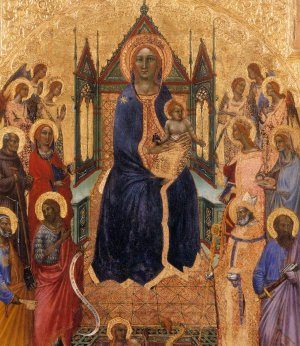 Virgin and Child with Angels and Saints Detail by Angelo Puccinelli Oil Painting
