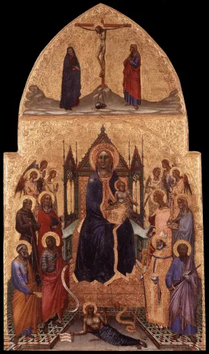 Virgin and Child with Angels and Saints Oil painting by Angelo Puccinelli