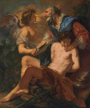 The Sacrifice Of Isaac by Angelo Trevisani Oil Painting