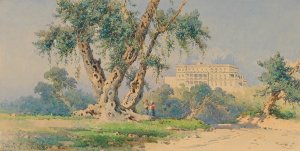 Achilleion by Angelos Giallinas Oil Painting