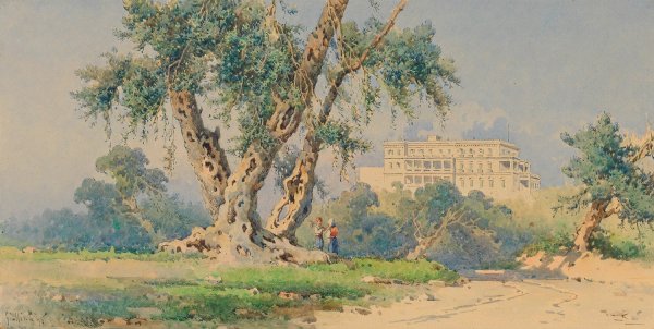 Achilleion  by Angelos Giallinas - Hand-Painted Oil Painting Reproduction