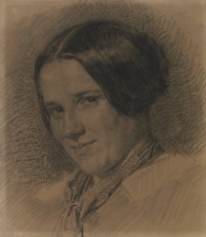 Bildnis einer lachelnden Frau by Angilbert Gobel Oil Painting
