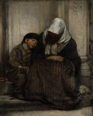 Poor People by Angilbert Gobel Oil Painting