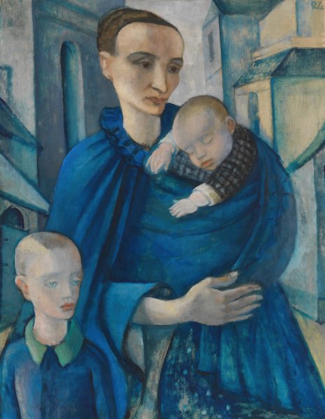 Blaue Frau  by Anita Ree - Hand-Painted Oil Painting Reproduction
