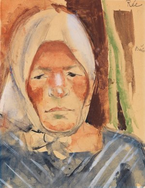 Portrat einer Bauerin by Anita Ree Oil Painting