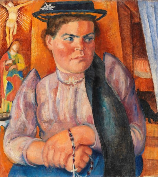 Tiroler Bauerin  by Anita Ree - Hand-Painted Oil Painting Reproduction