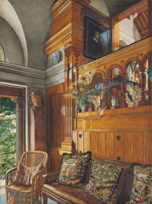 The Garden Studio by Anna Alma-Tadema Oil Painting