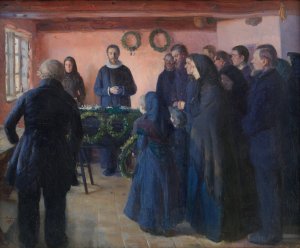 A Funeral by Anna Ancher Oil Painting