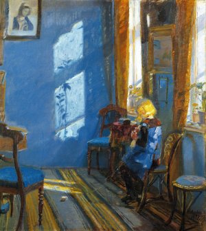 Sunlight in the Blue Room by Anna Archer Oil Painting