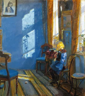 Sunlight in the Blue Room Oil painting by Anna Archer