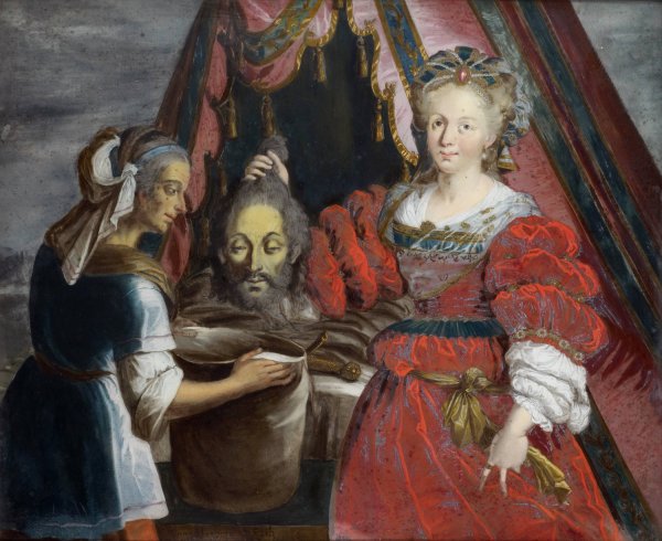 Judith with the Head of Holofernes  by Anna Barbara Abesch - Hand-Painted Oil Painting Reproduction