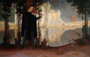 Evening song by Anna Berent Oil Painting