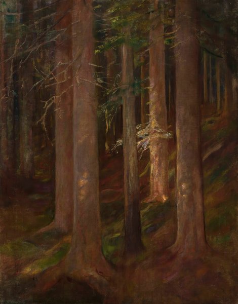 Forest by Anna Berent - Hand-Painted Oil Painting Reproduction
