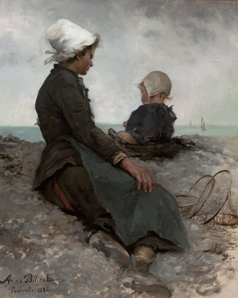 Main Product Photo of At the seaside  Painting by Anna Bilinska-Bohdanowicz