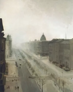 Unter den Linden in Berlin by Anna Bilinska-Bohdanowicz - Oil Painting Reproduction
